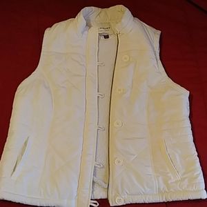 White puffer vest
